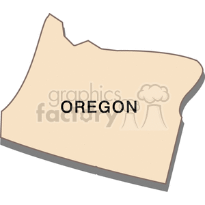 state-Oregon cream clipart. Royalty-free image # 149444