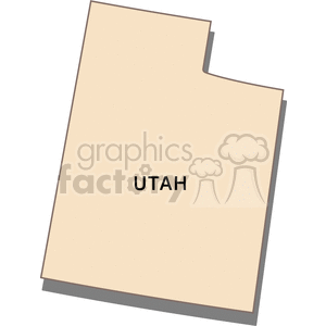 state-Utah cream clipart. Royalty-free image # 149450
