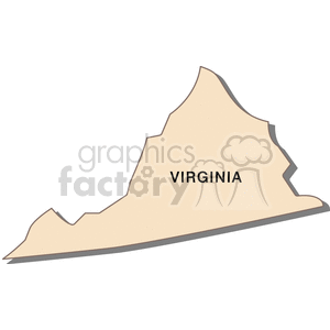 state-Virginia cream clipart. Royalty-free image # 149452
