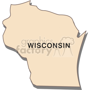 state-Wisconsin cream clipart. Commercial use image # 149454