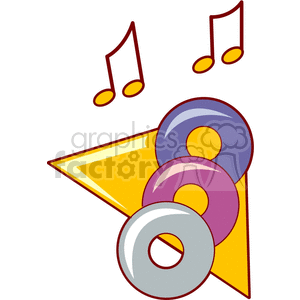   music note notes cds cd record records  record300.gif Clip Art Music 