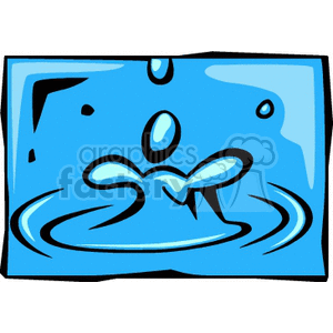 Blue water drops in a puddle clipart. Royalty-free image # 151058