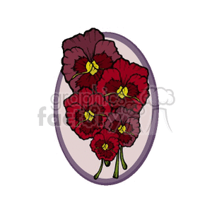Bunch of pansies clipart. Commercial use image # 151239