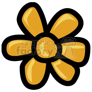 orange flower clipart. Commercial use image # 151736