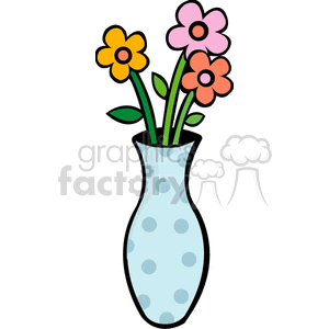   plant plants flower flowers daisy daisys vase vases  FBT0102.gif Clip Art Nature Plants 