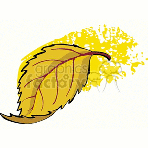 Yellow leaf clipart. Commercial use image # 152444