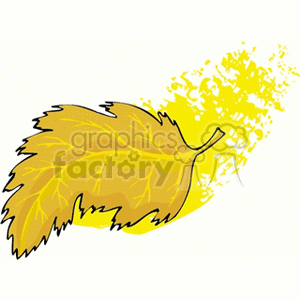 Golden yellow autumn leaf clipart. Commercial use image # 152448