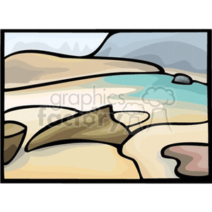   land water rock rocks  falllandscape5.gif Clip Art Nature Seasons 
