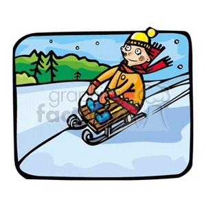 child sledding  clipart. Royalty-free image # 152830