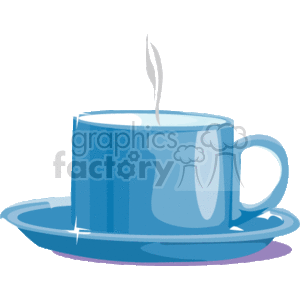 clipart - Blue tea cup.