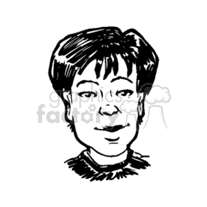 bw_woman_head clipart. Royalty-free image # 153932