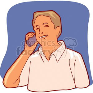   talking talk phone phones telephone telephones man guy  caller300.gif Clip Art People 