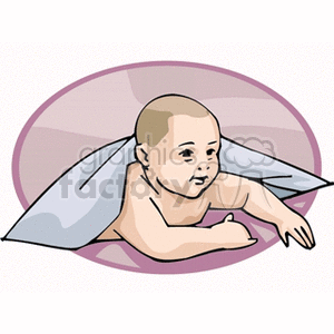 A baby under a blanket clipart. Royalty-free image # 153967