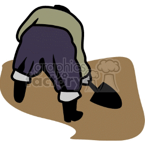   diggerdig shovel man guy people searching search hole holes dirt Clip Art People 