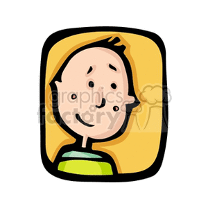 Cartoon boy smiling clipart. Royalty-free image # 154116