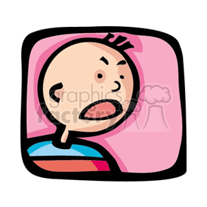 A cartoon boy with his mouth open wide clipart. Royalty-free image # 154181