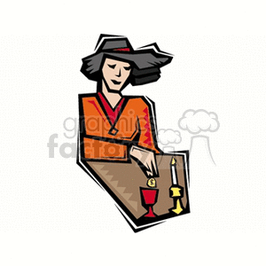  women lady girl girls people candle candles money tips table Clip Art People 
