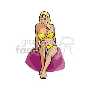   beach sun tanning summer women lady girl girls people vacation bathing swimsuits  womanbeach4.gif Clip Art People 