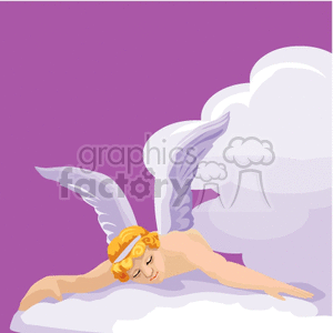   angel angels heaven wings wing cloud clouds angel014.gif Clip Art People Angels 