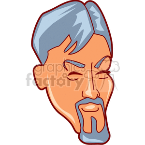 Chinese man with a goatee clipart. Commercial use image # 157178