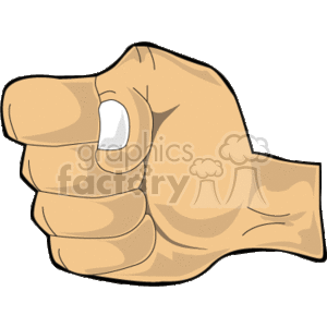 Cartoon fist clipart. Royalty-free image # 158475