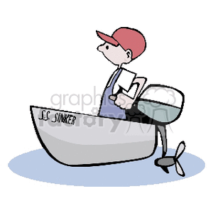 boy in a boat clipart. Royalty-free image # 158576