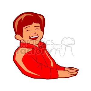 A little boy leaning back laughing clipart. Royalty-free image # 158709