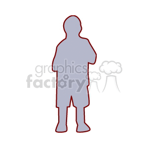 Silhouette of a child standing