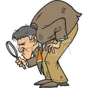 private investigator searching
