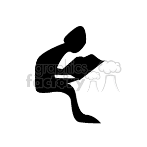   slihouette silhouettes reading book books  0705READING.gif Clip Art People Shadow People 