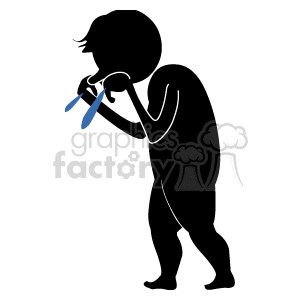 Man upset and crying clipart. Commercial use image # 162048