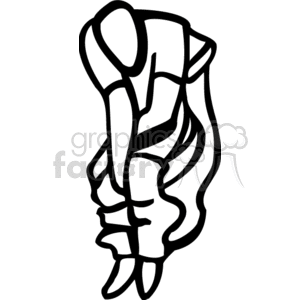 This image depicts a person sitting on the toilet. There are no facial expressions and it's a line drawing.