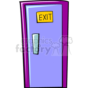   exit door doors  BAS0108.gif Clip Art Places 