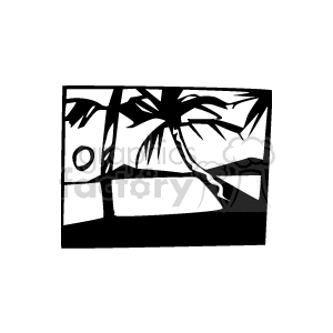   water mountain mountains ocean sea beach tropical palm tree trees hawaiian  beach502.gif Clip Art Places 