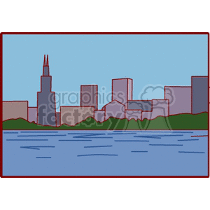   chicago city cities water  chicago400.gif Clip Art Places 