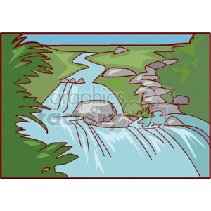   water river rivers stream  river400.gif Clip Art Places 