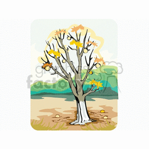   tree trees forest woods country land autumn fall seasons  landscape53.gif Clip Art Places Landscape 
