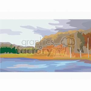   tree trees forest woods country land river rivers water lake lakes  landscape861311.gif Clip Art Places Landscape 