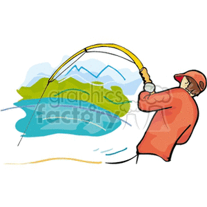 fishermen with a big catch clipart.