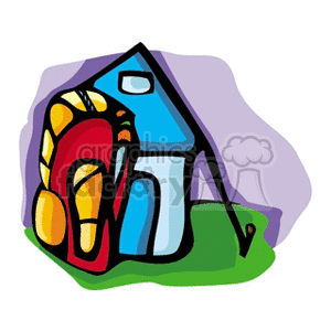 camping kit clipart.