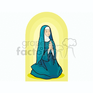   nun pray praying prayer religion religious coenobite  coenobite8.gif Clip Art Religion 