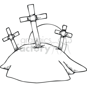 The Three Crosses clipart. Commercial use image # 164644