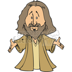 cartoon Jesus clipart. Commercial use image # 164714