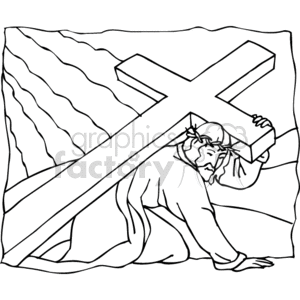 9th Station of the Cross clipart. Royalty-free image # 164824