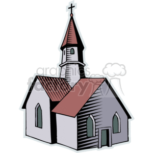 A quaint country church clipart. Royalty-free image # 164999