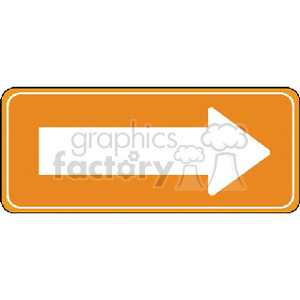 Orange Right Arrow Sign clipart. Royalty-free image # 167194
