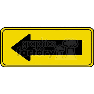 Yellow Go Left Road Sign clipart. Royalty-free image # 167199