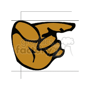 Brown Hand Pointing Right clipart. Royalty-free image # 167204