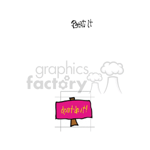Pink Don't Do It Sign clipart. Commercial use image # 167214