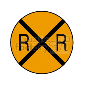   sign signs street railroad crossing train trains tracks  RAILROADXING01.gif Clip Art Signs-Symbols Road Signs 